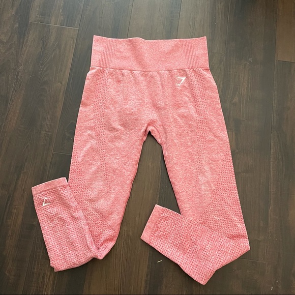 GymShark Vital Seamless Legging in Orange Marl - Picture 10 of 10